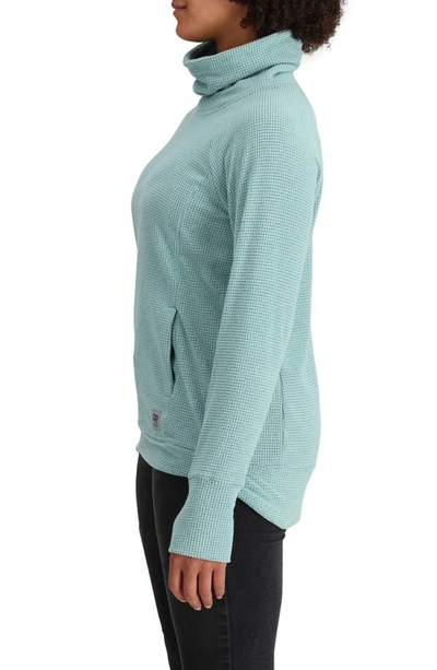 Shop Outdoor Research Trail Mix Waffle Knit Cowl Neck Top In Sage