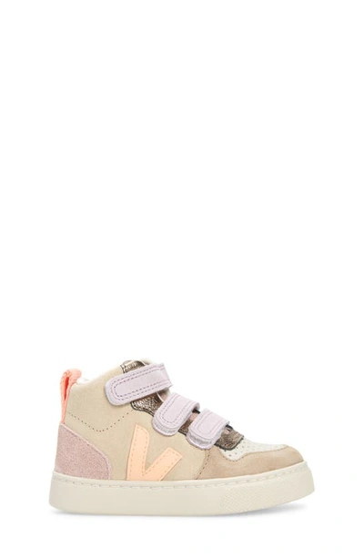 Veja Kids Offwhite Sneakers For Girls In Multico-almond Peach