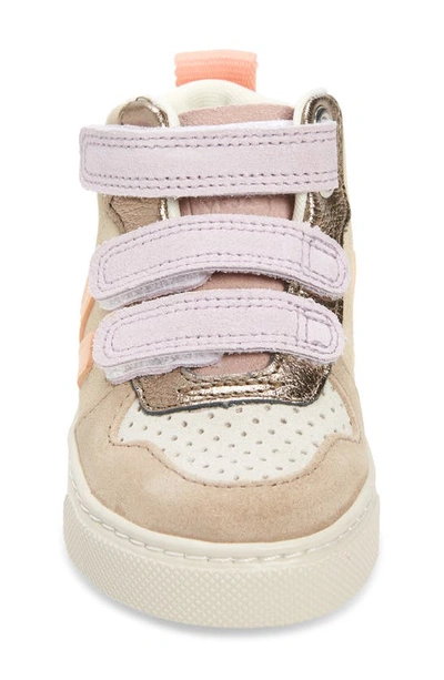 Veja Kids Offwhite Sneakers For Girls In Multico-almond Peach