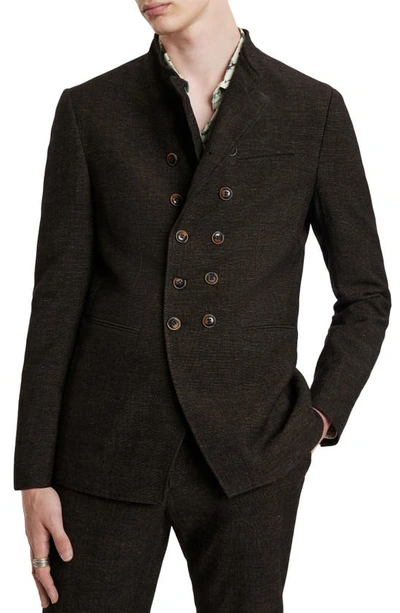 Shop John Varvatos Upson Slim Fit Wool & Linen Jacket In Soil