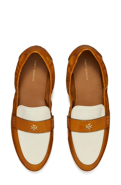 Shop Tory Burch Ballet Loafer In Bright Cuoio / Pearl Spongy
