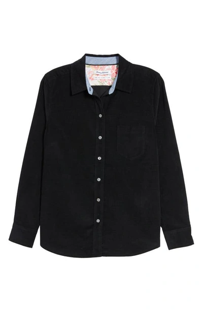 Shop Tommy Bahama Corduroy Shirt In Black