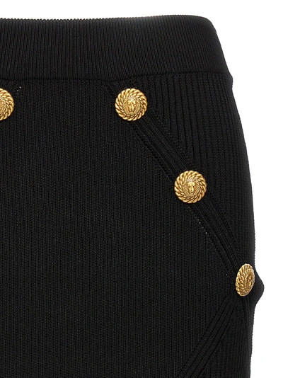 Shop Balmain Mini Knit Skirt Skirts In Black