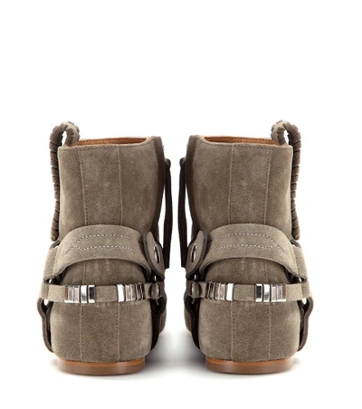 Shop Isabel Marant Ralf Suede Ankle Boots In Beige