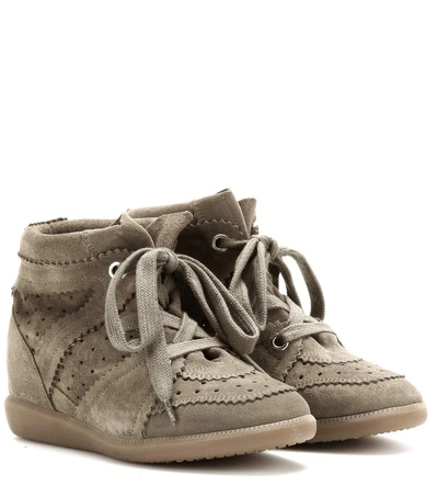 Isabel Marant Étoile Bobby Concealed Wedge Suede Trainers