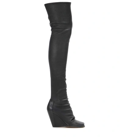 Rick Owens Open-toe Over-the-knee Boots In Black