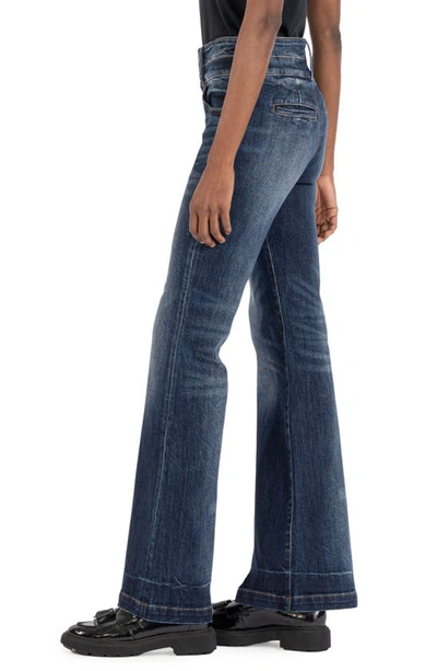 Shop Kut From The Kloth Ana Double Waistband High Waist Flare Jeans In Queen