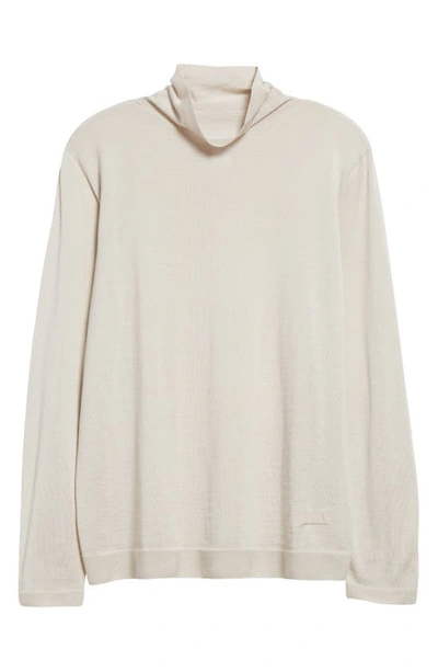 Shop Akris Cowl Neck Cashmere & Silk Sweater In 033 Camel