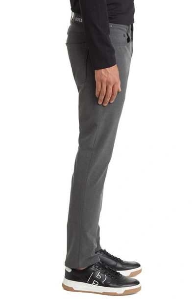 Shop Hugo Boss Delaware Straight Leg Five Pocket Pants In Charcoal