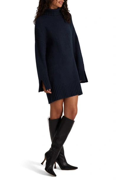 Shop Favorite Daughter The St. James Wool & Cashmere Blend Turtleneck Sweater Dress In Navy