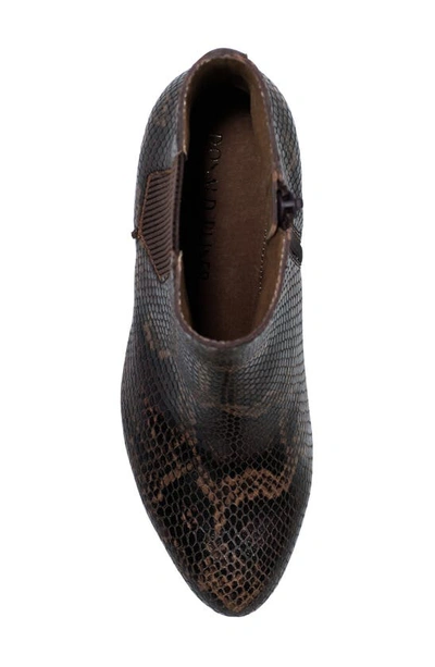 Donald Pliner Zelda Snake Embossed Platform Chelsea Boot In Cherry