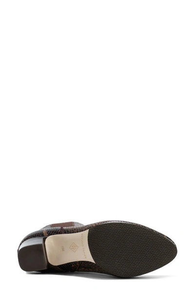Donald Pliner Zelda Snake Embossed Platform Chelsea Boot In Cherry