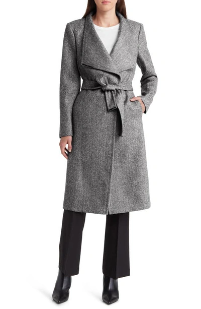 Shop Ted Baker Roseane Wool Wrap Coat In Black