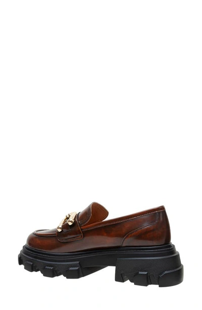 Shop Lisa Vicky Decide Lug Sole Loafer In Walnut