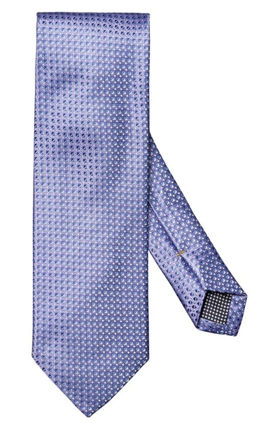 Shop Eton Triangle Neat Silk Tie In Medium Purple