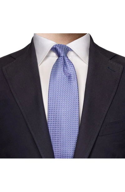 Shop Eton Triangle Neat Silk Tie In Medium Purple