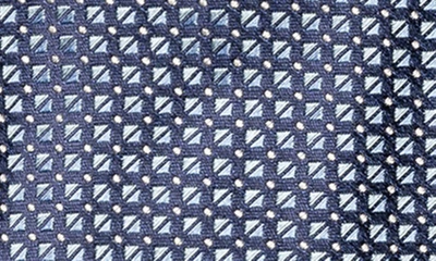 Shop Eton Triangle Neat Silk Tie In Dark Blue