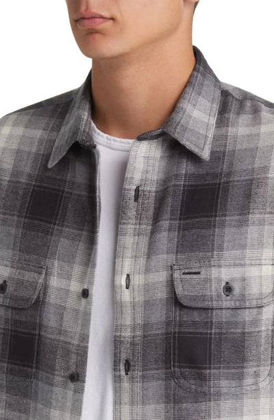 Shop Treasure & Bond Trim Fit Plaid Button-up Shirt In Grey- Ivory Folk Grindle