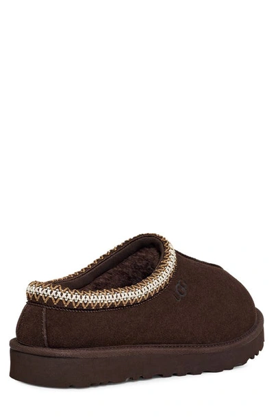 Ugg Mens Tasman Shearling-lined Suede Slippers Dark Brow In Dusted Cocoa