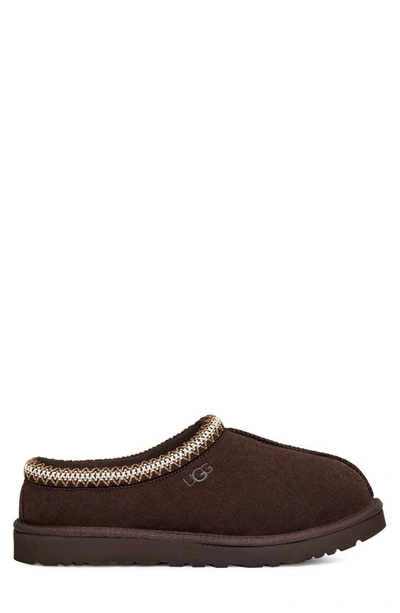 Ugg Mens Tasman Shearling-lined Suede Slippers Dark Brow In Dusted Cocoa