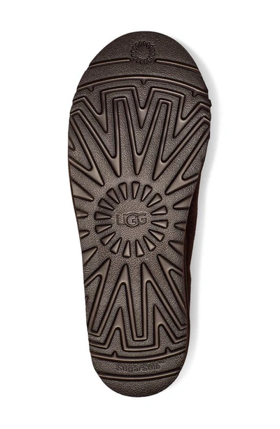 Ugg Mens Tasman Shearling-lined Suede Slippers Dark Brow In Dusted Cocoa