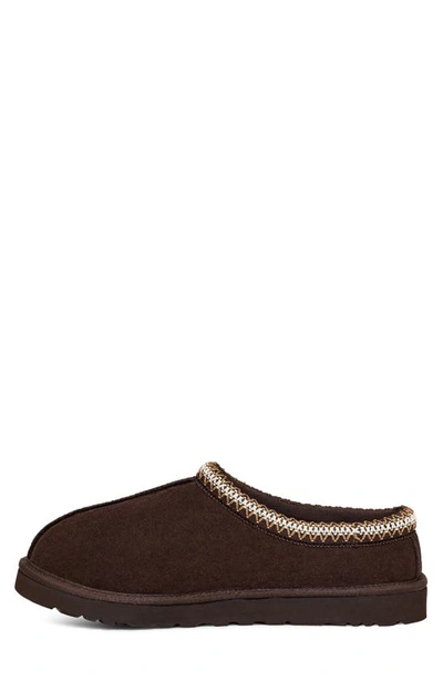 Ugg Mens Tasman Shearling-lined Suede Slippers Dark Brow In Dusted Cocoa