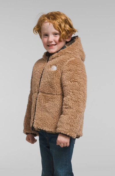 Shop The North Face Kids Reversible Water-repellent Coat In Utility Brown Camp Texture