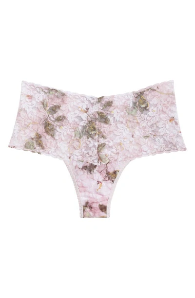 Shop Hanky Panky Print High Waist Retro Thong In Antique Lily