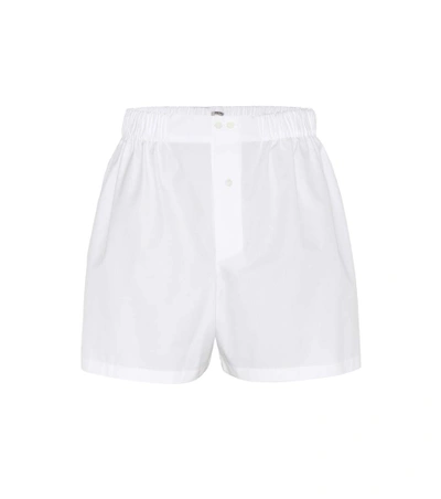 Miu Miu White Poplin Oversized Shorts