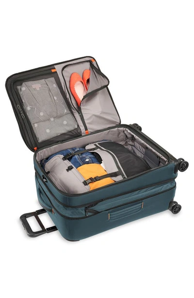 Shop Briggs & Riley Zdx 26-inch Expandable Spinner Suitcase In Blue