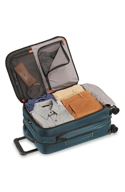 Shop Briggs & Riley Zdx 22-inch Expandable Spinner Suitcase In Blue