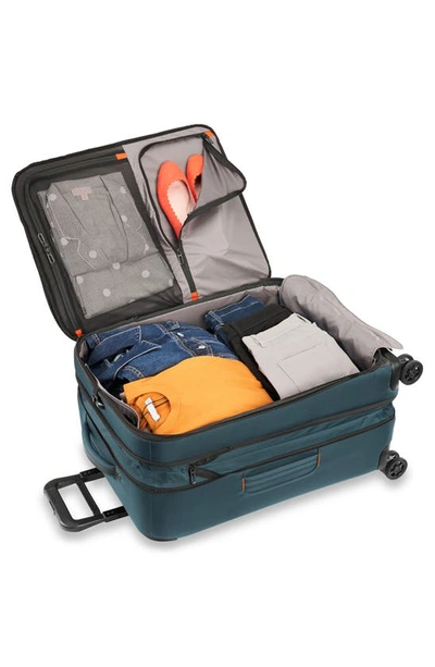 Shop Briggs & Riley Zdx 26-inch Expandable Spinner Suitcase In Blue