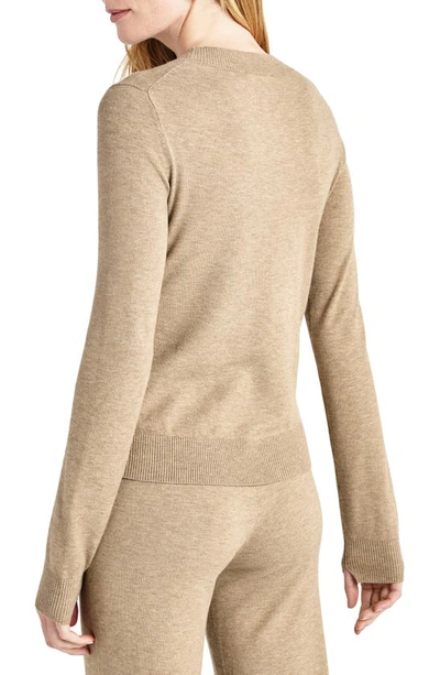 Splendid Jeanne Crewneck Sweater In Heather Camel