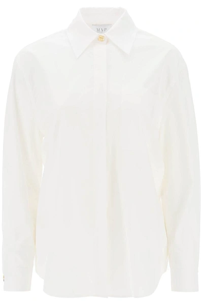 Shop Mvp Wardrobe 'matteotti' Cotton Shirt In White