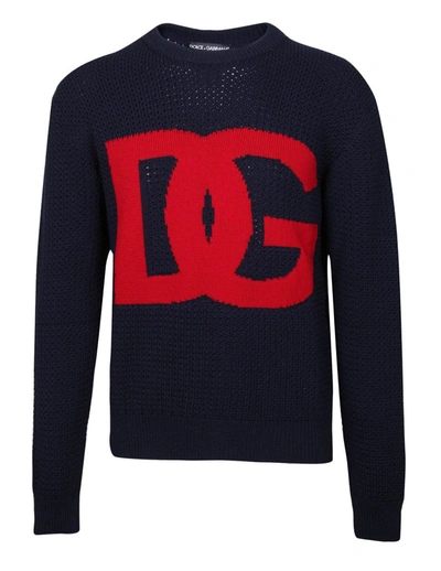 Shop Dolce & Gabbana Virgin Wool Sweater In Blue