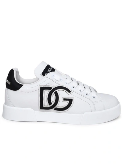 Shop Dolce & Gabbana Sneaker Portofino Logo In White