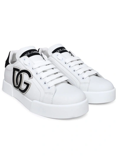 Shop Dolce & Gabbana Sneaker Portofino Logo In White