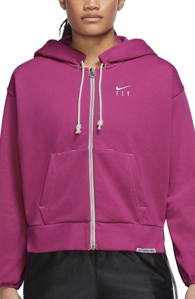 Shop Nike Dri-fit Basketball Hoodie In Active Pink/ Pale Ivory