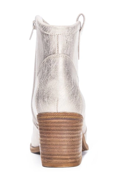 Shop Dirty Laundry Unite Western Bootie In Natural Metallic