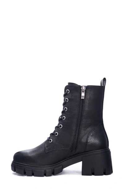 Shop Dirty Laundry Newz Combat Boot In Black Smooth