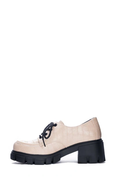 Shop Dirty Laundry Noyz Platform Derby In Natural Faux Leather