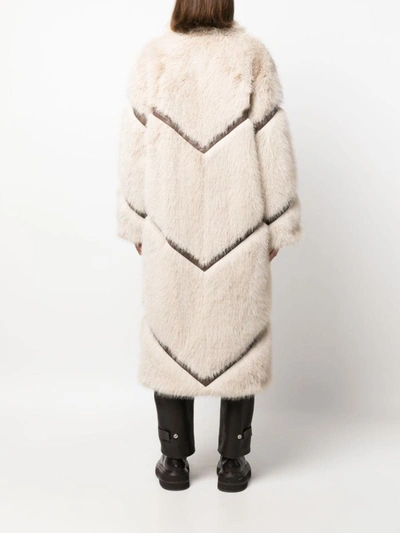 Shop Stand Studio Evelrigh Faux-fur Coat In Beige
