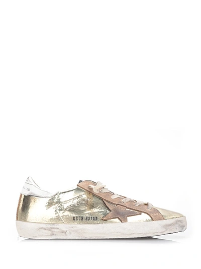 Golden Goose Gold Leather 'super Star' Trainers