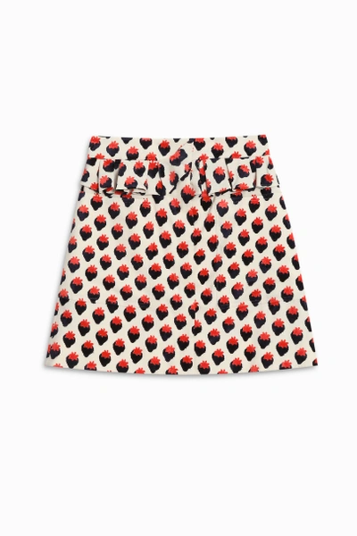 Shop Victoria Victoria Beckham Strawberry Jacquard Skirt