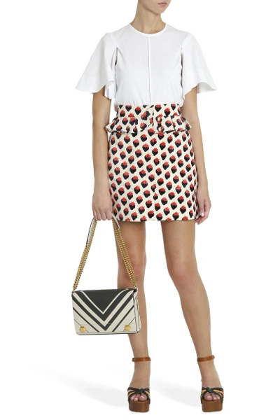 Shop Victoria Victoria Beckham Strawberry Jacquard Skirt