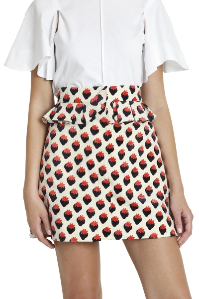 Shop Victoria Victoria Beckham Strawberry Jacquard Skirt