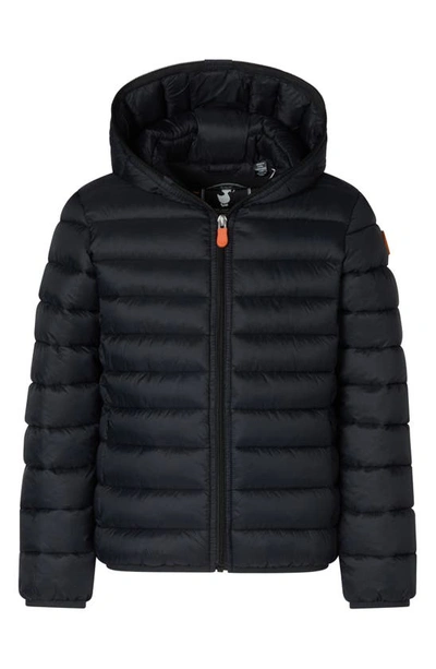 Save The Duck Kids' Lily Hooded Puffer Jacket In Black