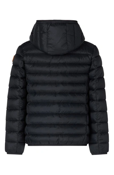 Save The Duck Kids' Lily Hooded Puffer Jacket In Black