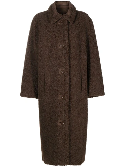 Shop Stand Studio Kenca Faux-fur Coat In Brown