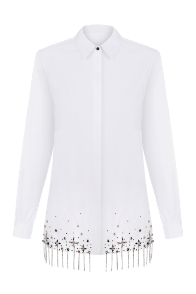 Shop Nué Starlight Embroidered Shirt In White